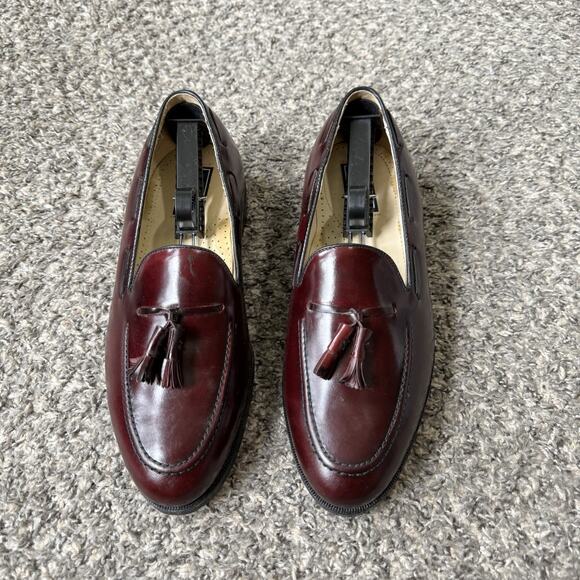Bostonian Red leather tassel kiltie Loafer dress shoes Size 9.5 3E New